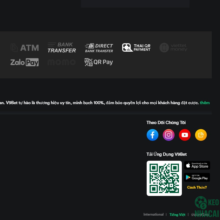 Sự uy tín của V9BET