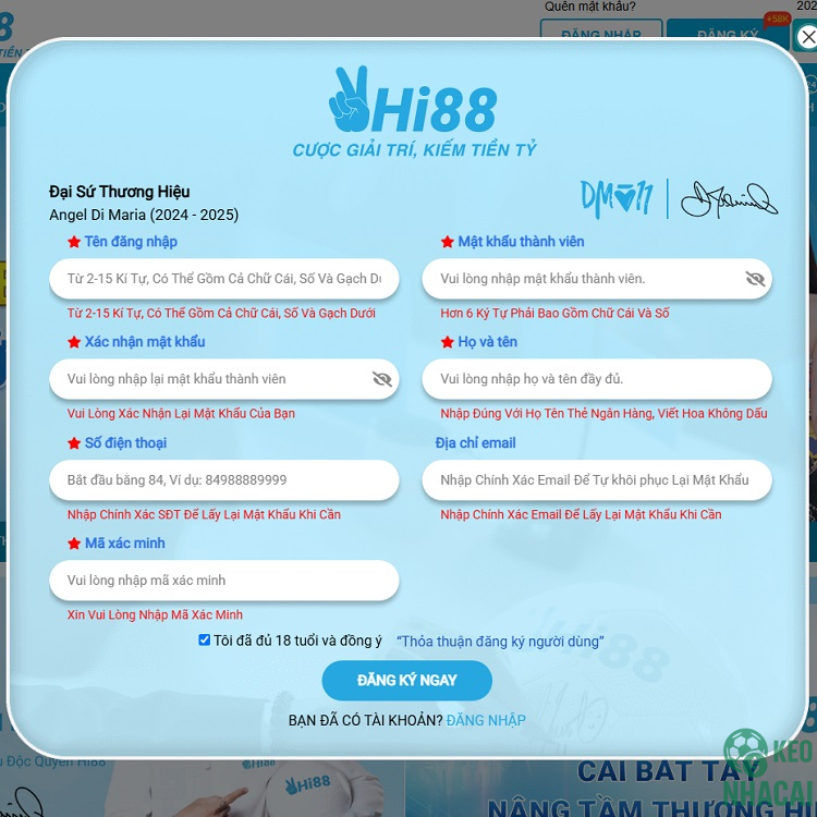 cách đăng ký Hi88