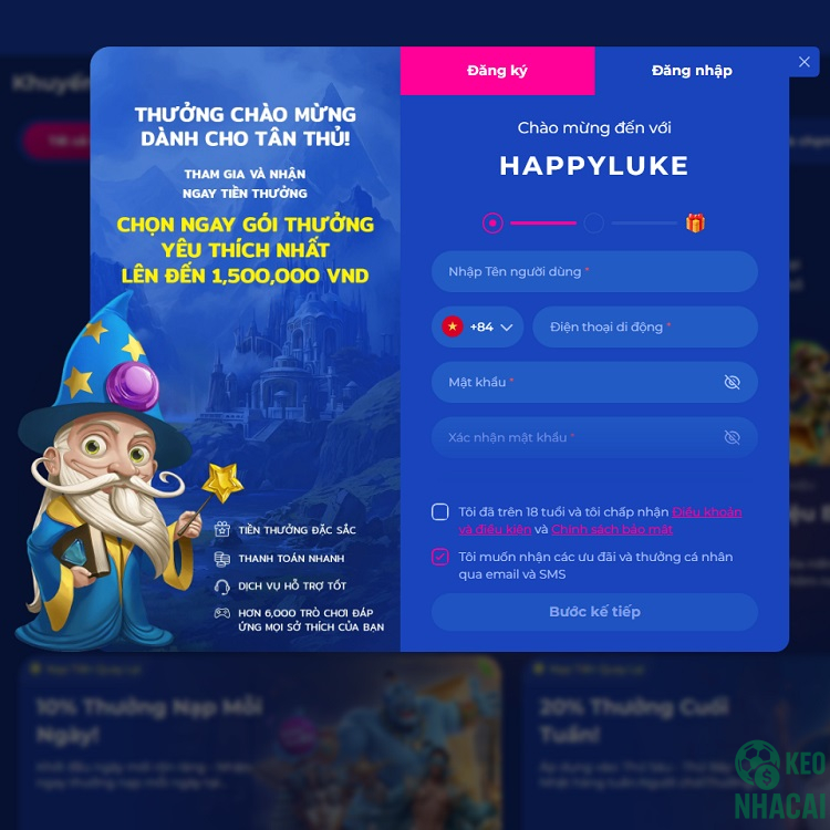 đăng ký dễ dàng